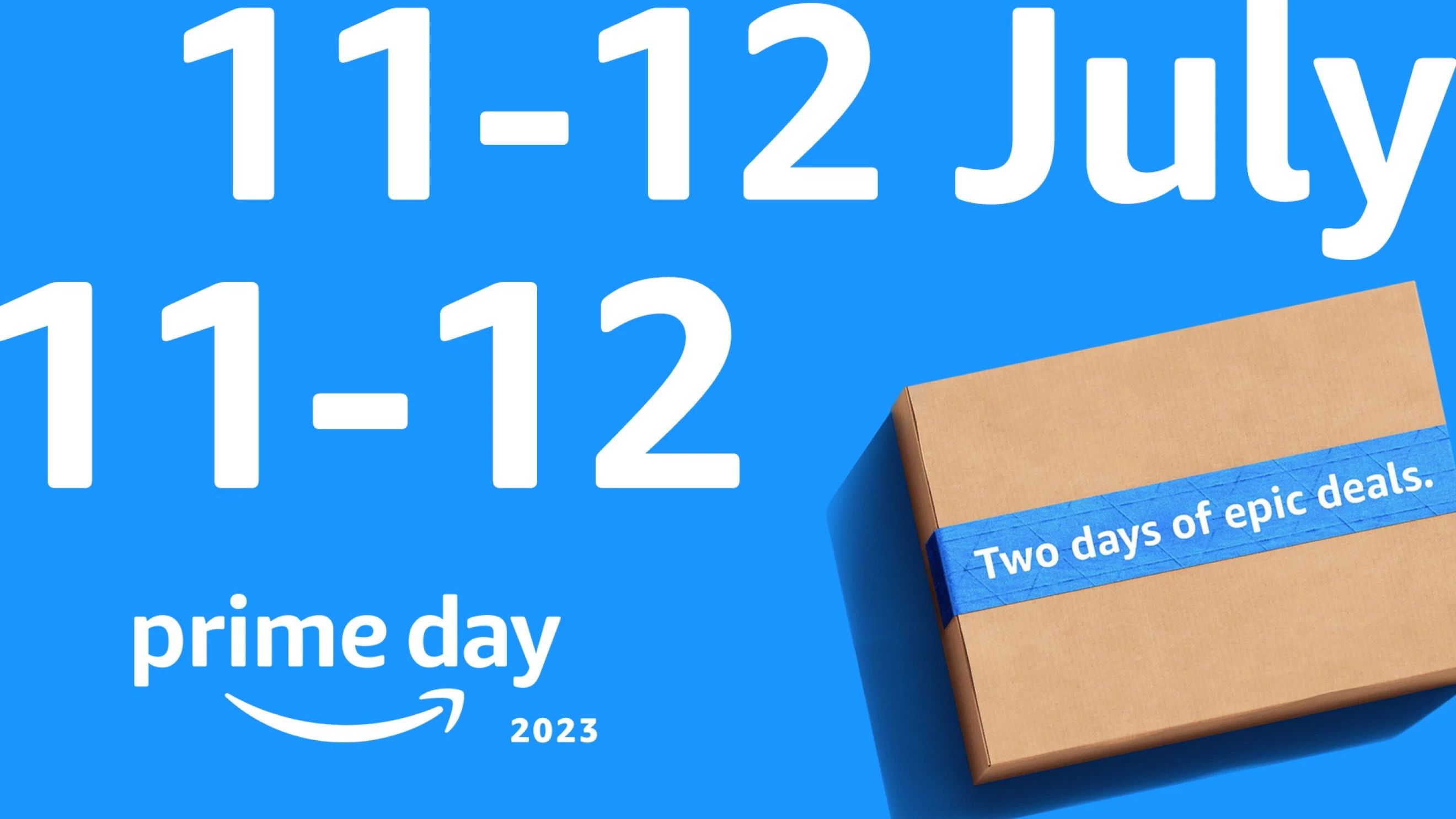 Prime Day Advert with dates and Amazon box