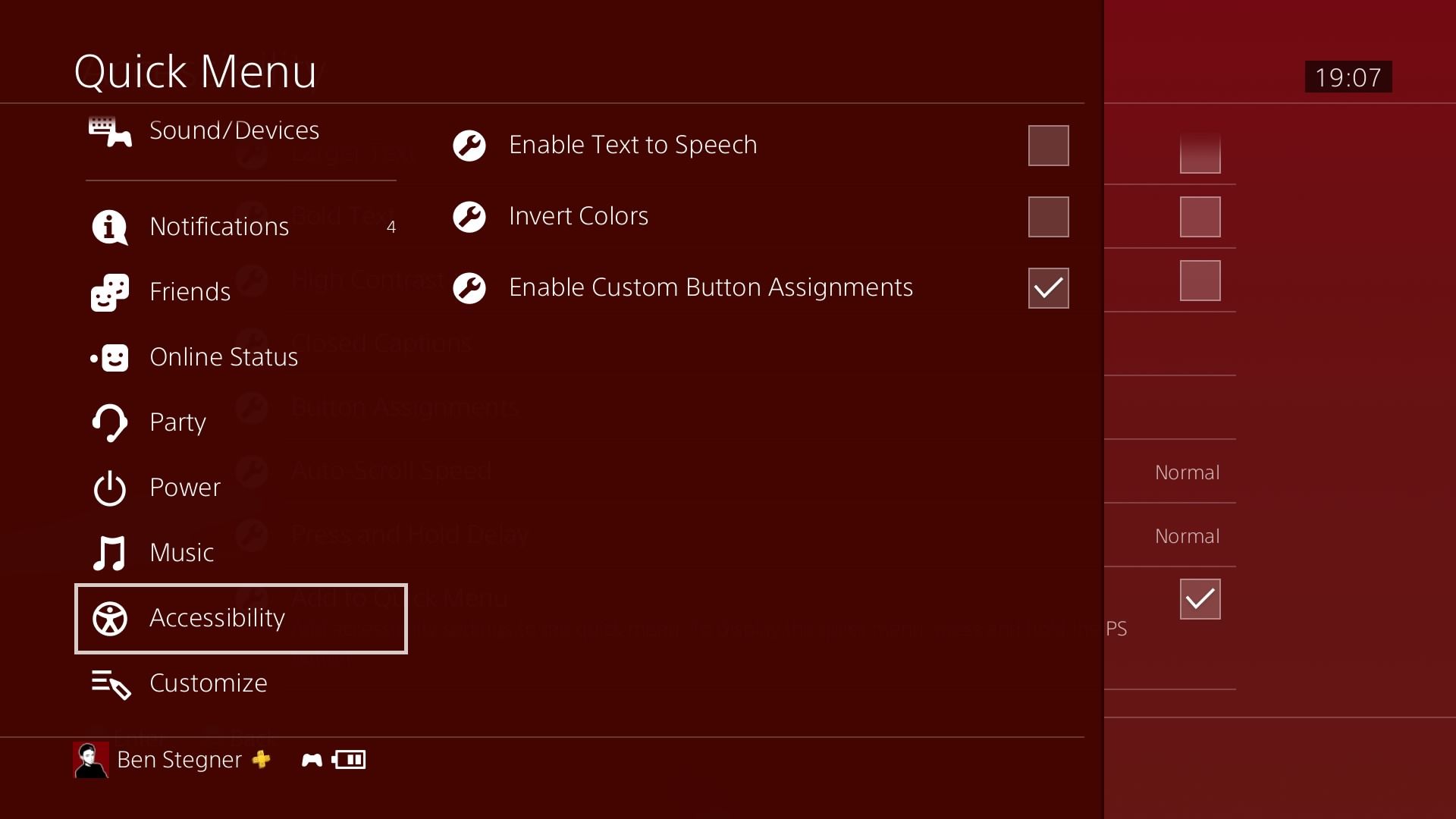 PS4 Accessibility Remap Shortcut