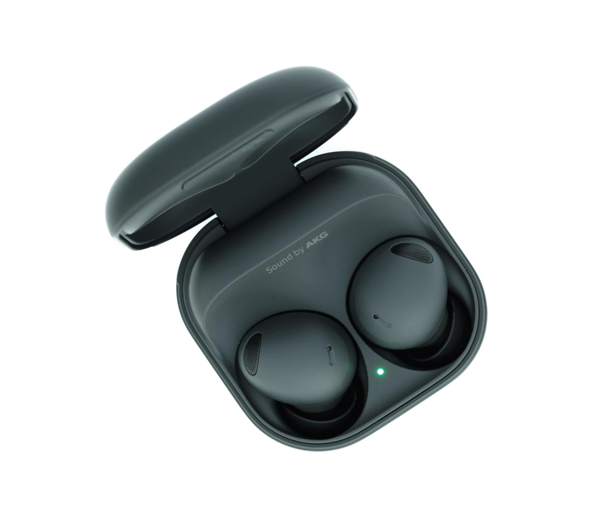 Một cặp tai nghe nhét tai Samsung Galaxy Buds Pro 2 trong hộp sạc