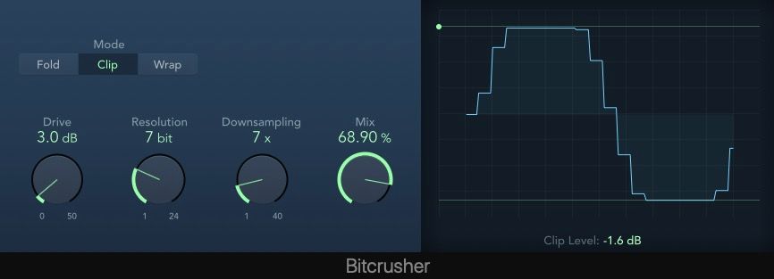 پلاگین Bitcrusher در Logic Pro X