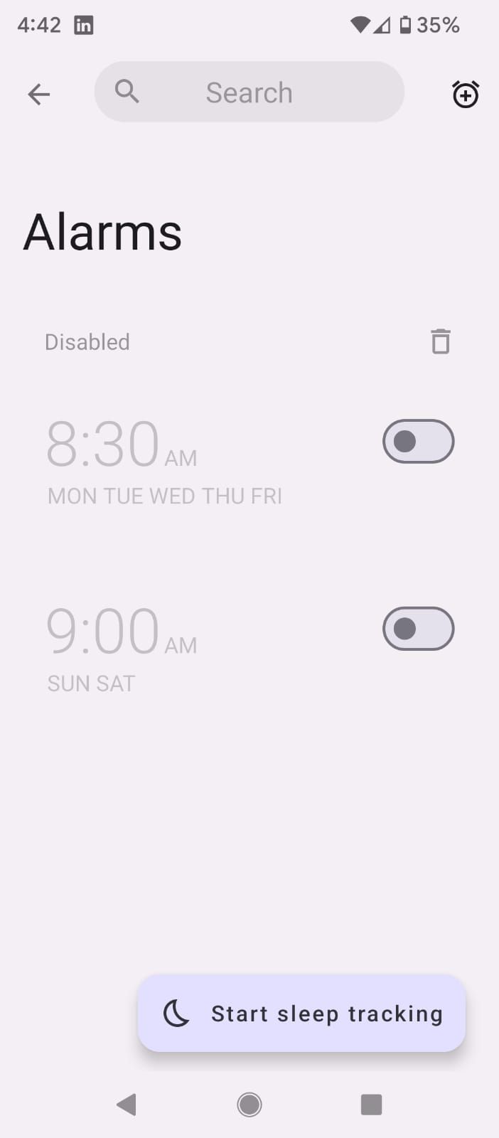 تنظیم هشدارها در Sleep به عنوان Android