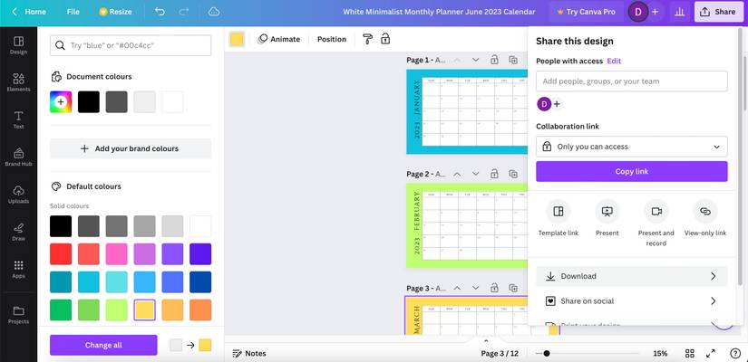How to Make Your Own Printable Calendar Using Canva