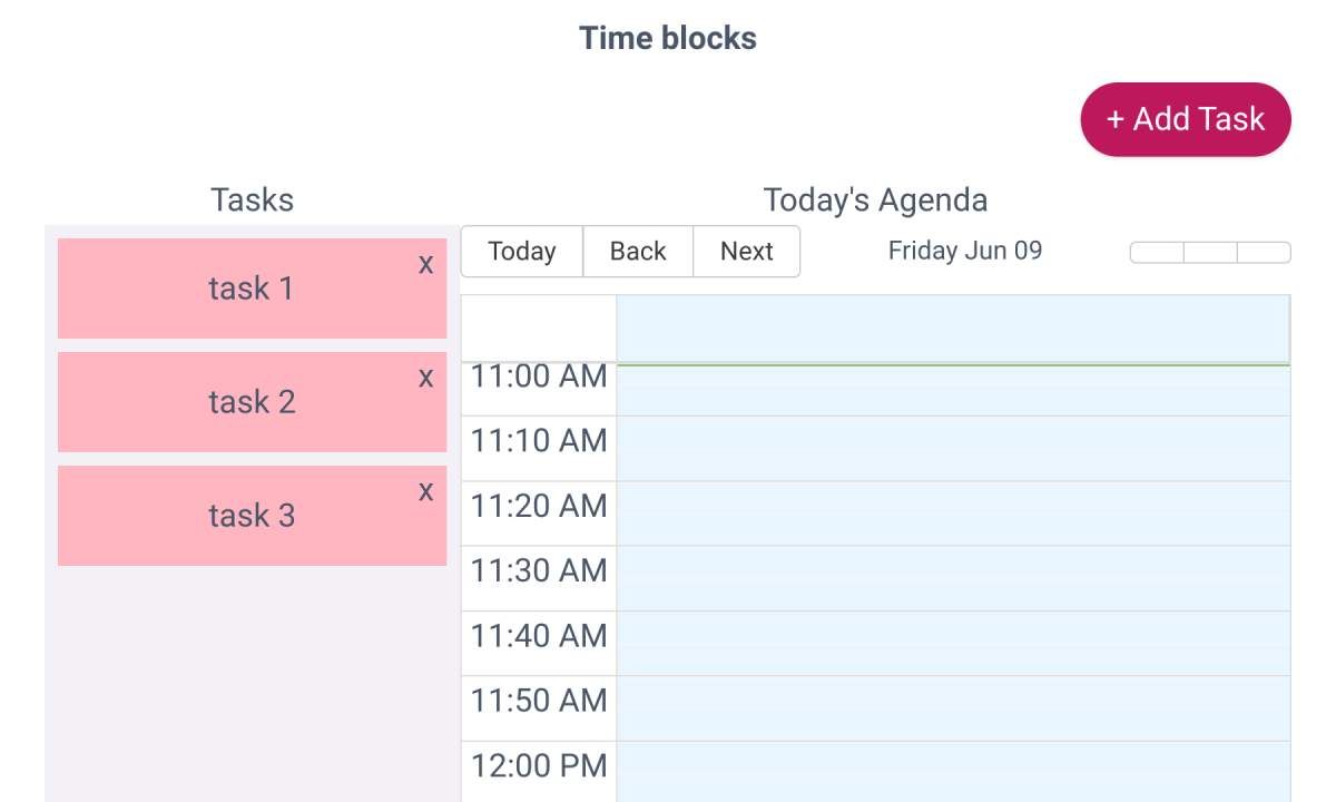 Atomic Time Blocking lets you implement Elon Musk's time blocking system for 5-minute chunks of tasks through the whole working day