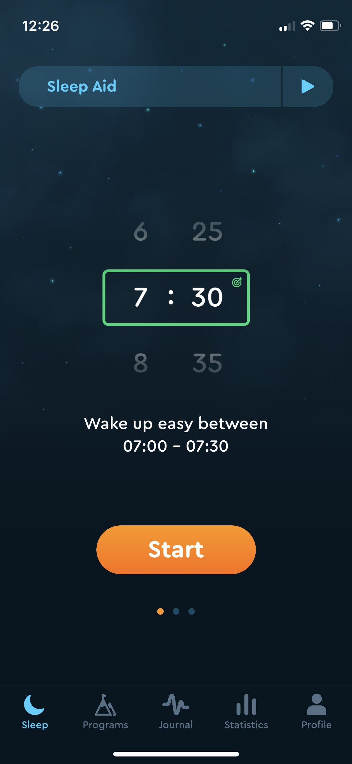 Sleep Cycle app - set sleep aid