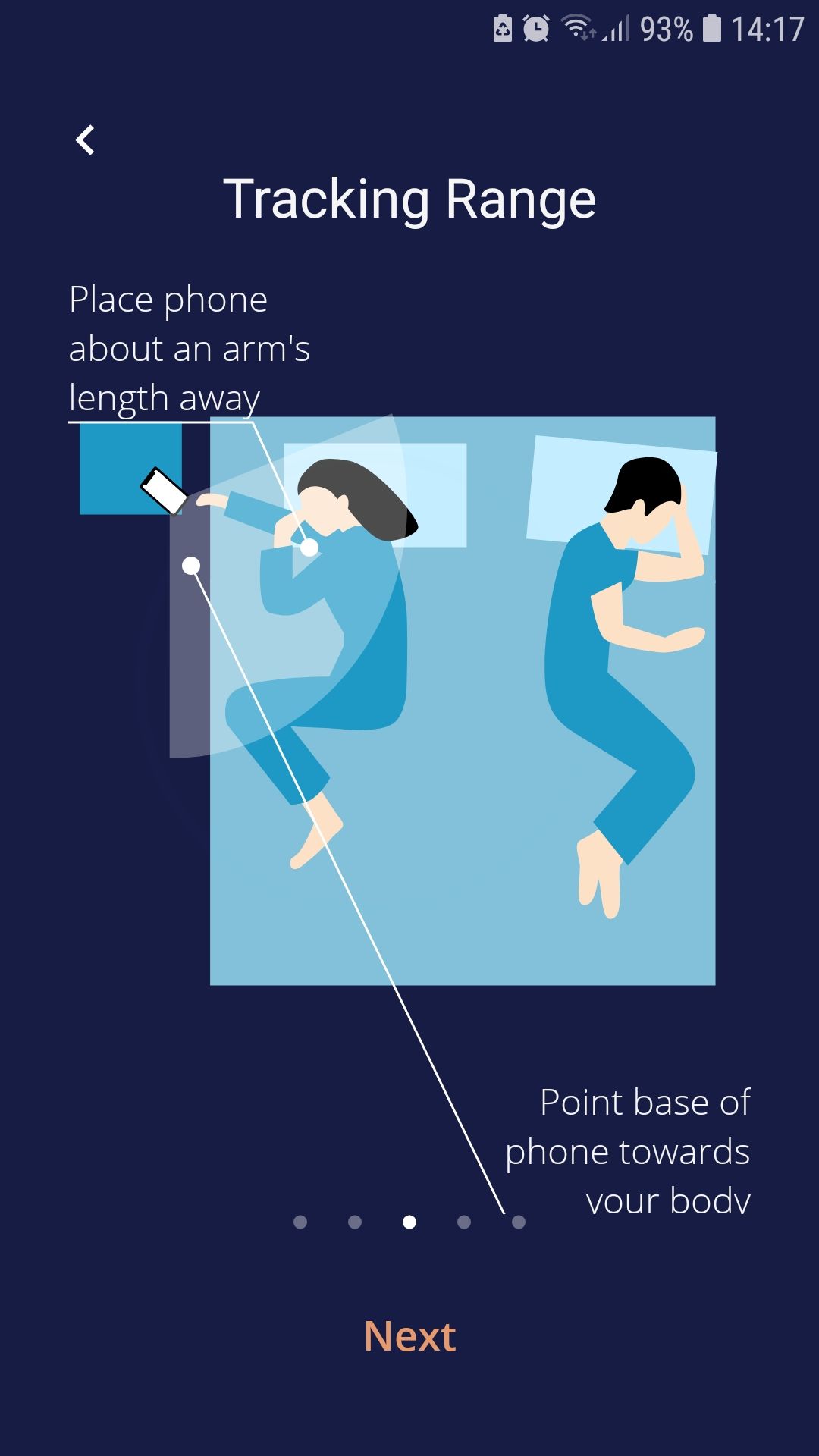 Phạm vi theo dõi ứng dụng theo dõi giấc ngủ SleepScore