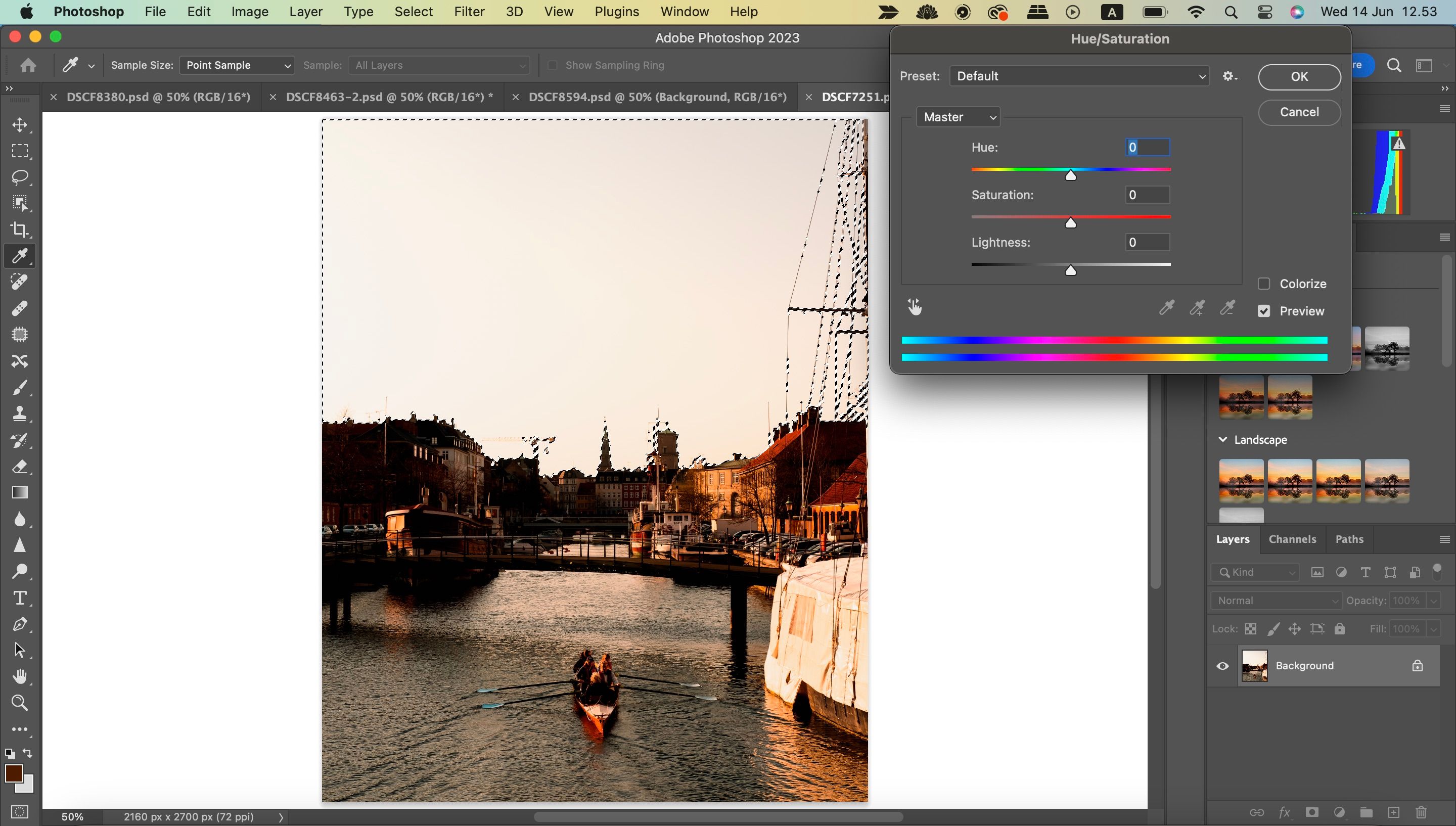 Sliders for Hue and Saturation in Photoshop, Plus Lightness