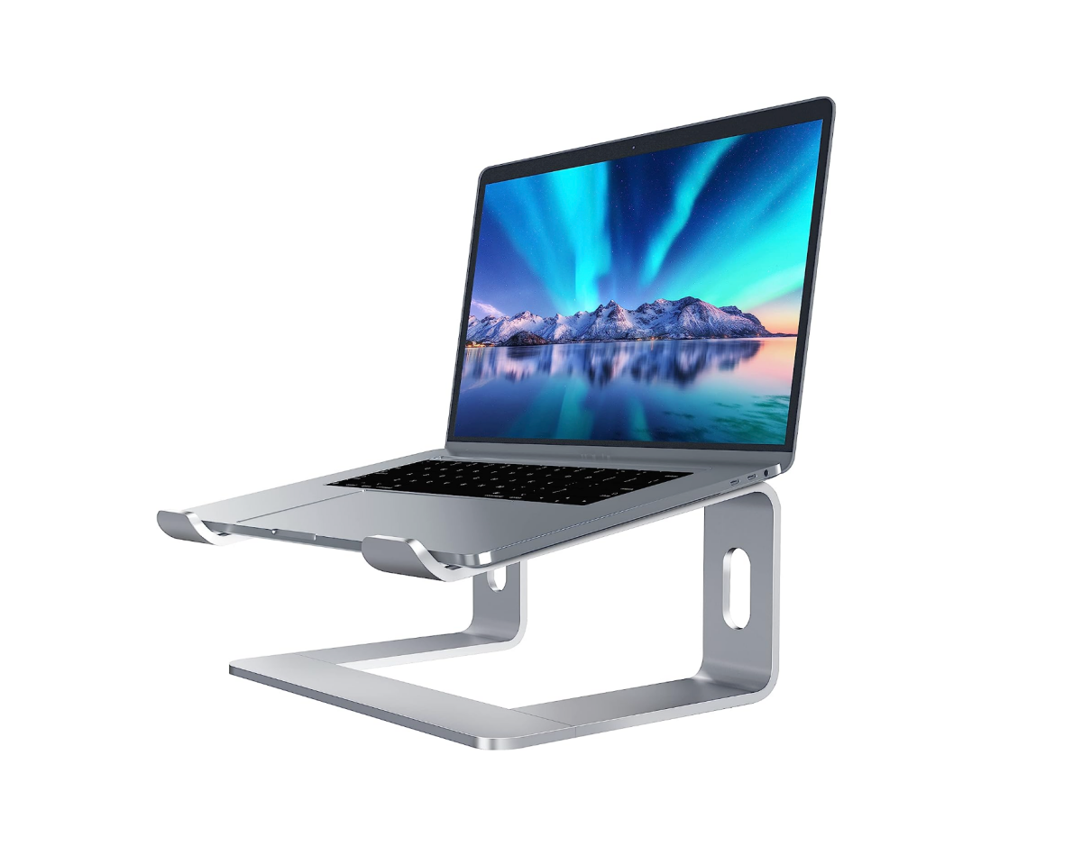 A Soundance LS1 fixed-height laptop stand