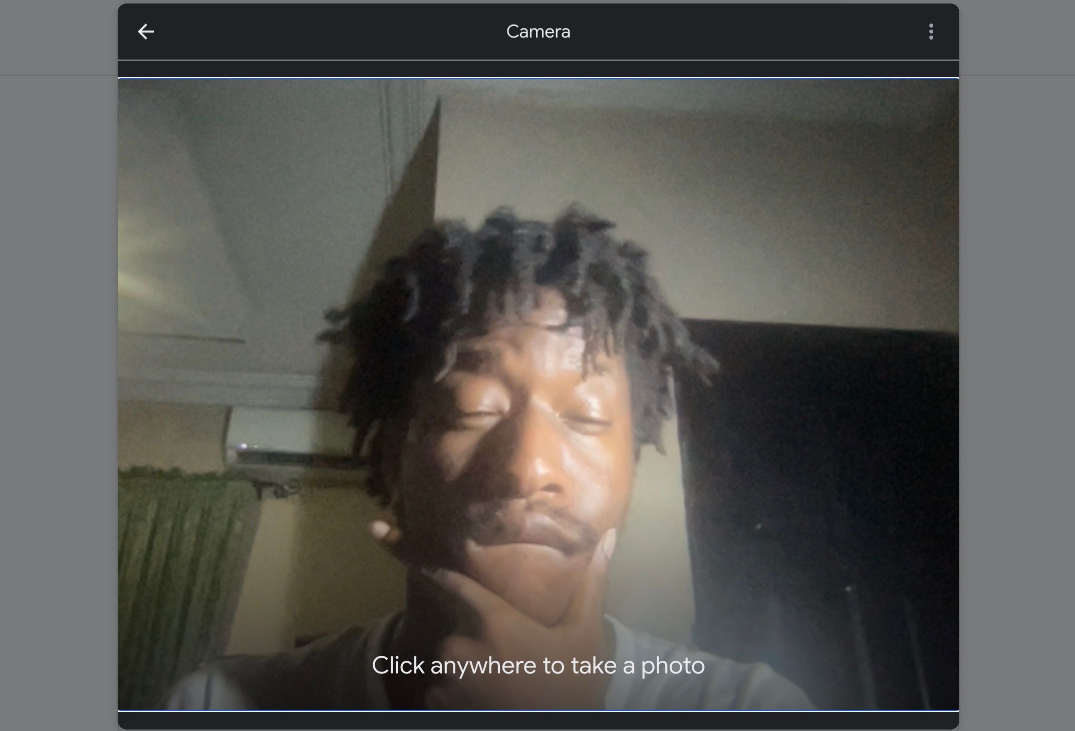 Using a webcam to take a Google profile picture photo