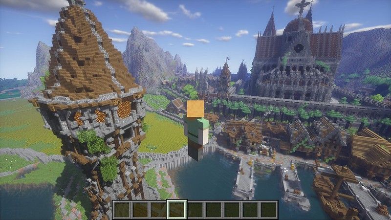 khung cảnh phong cảnh minecraft