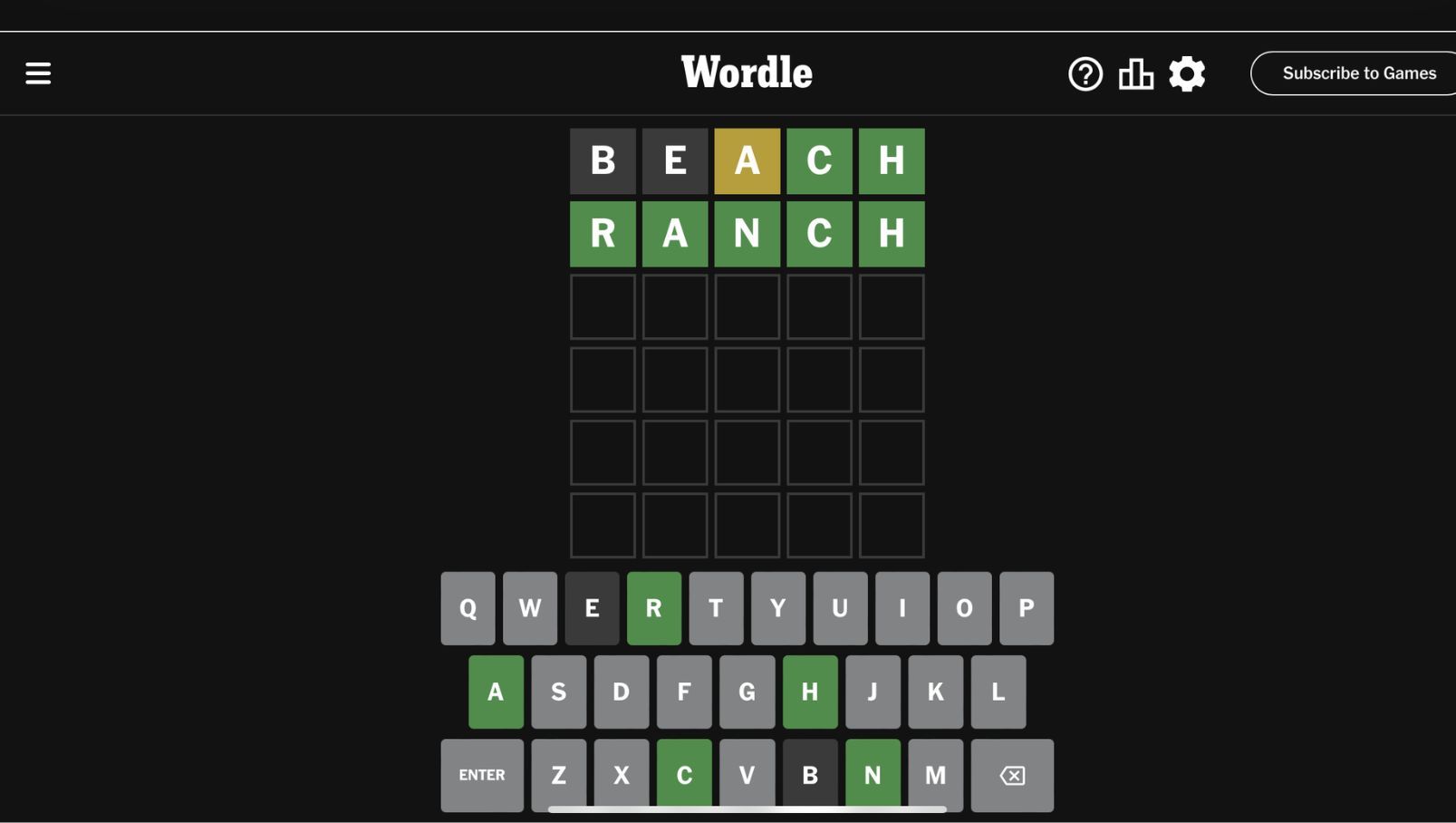 مثال بازی Wordle