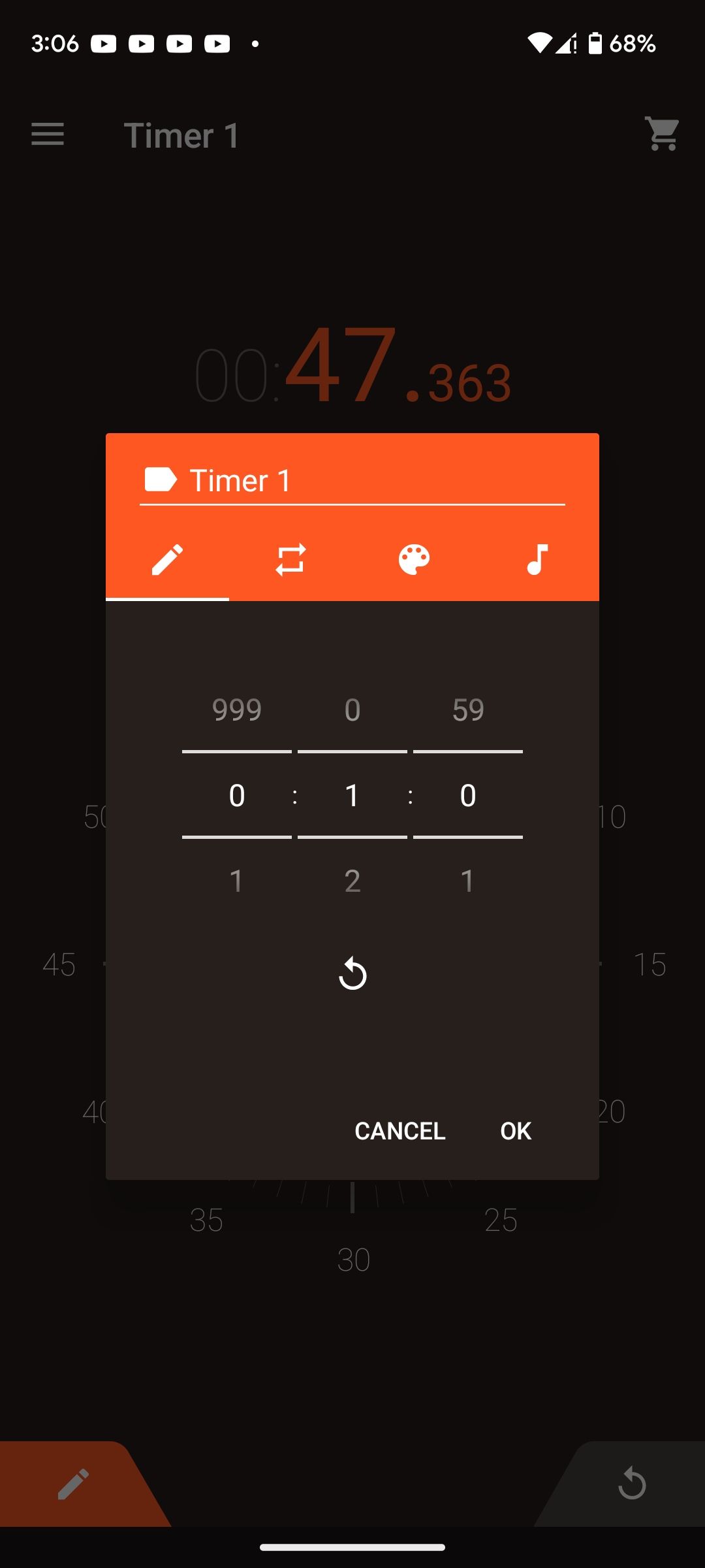 Creating a preset timer in Stopwatch Timer