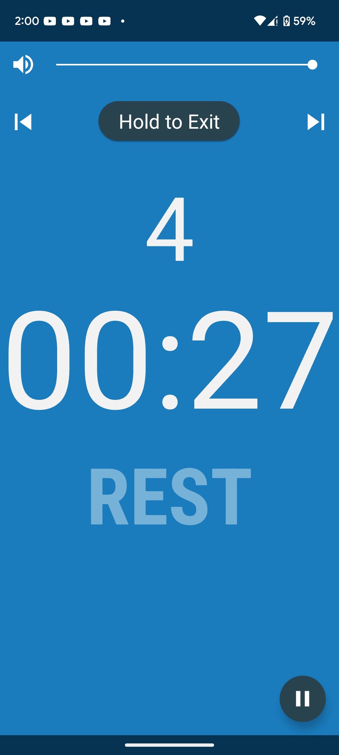 Interval Timer app timer UI