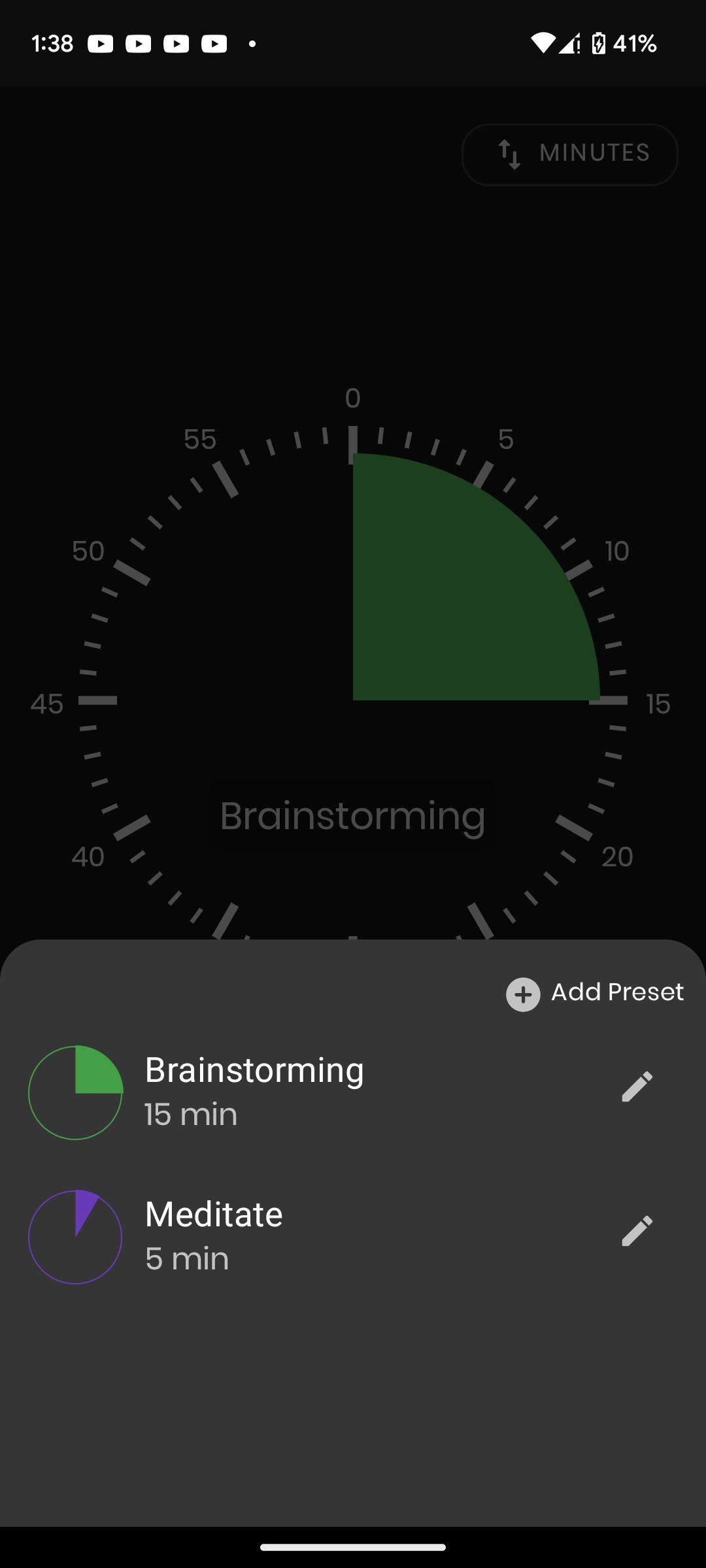 Visual Timer app custom preset timers