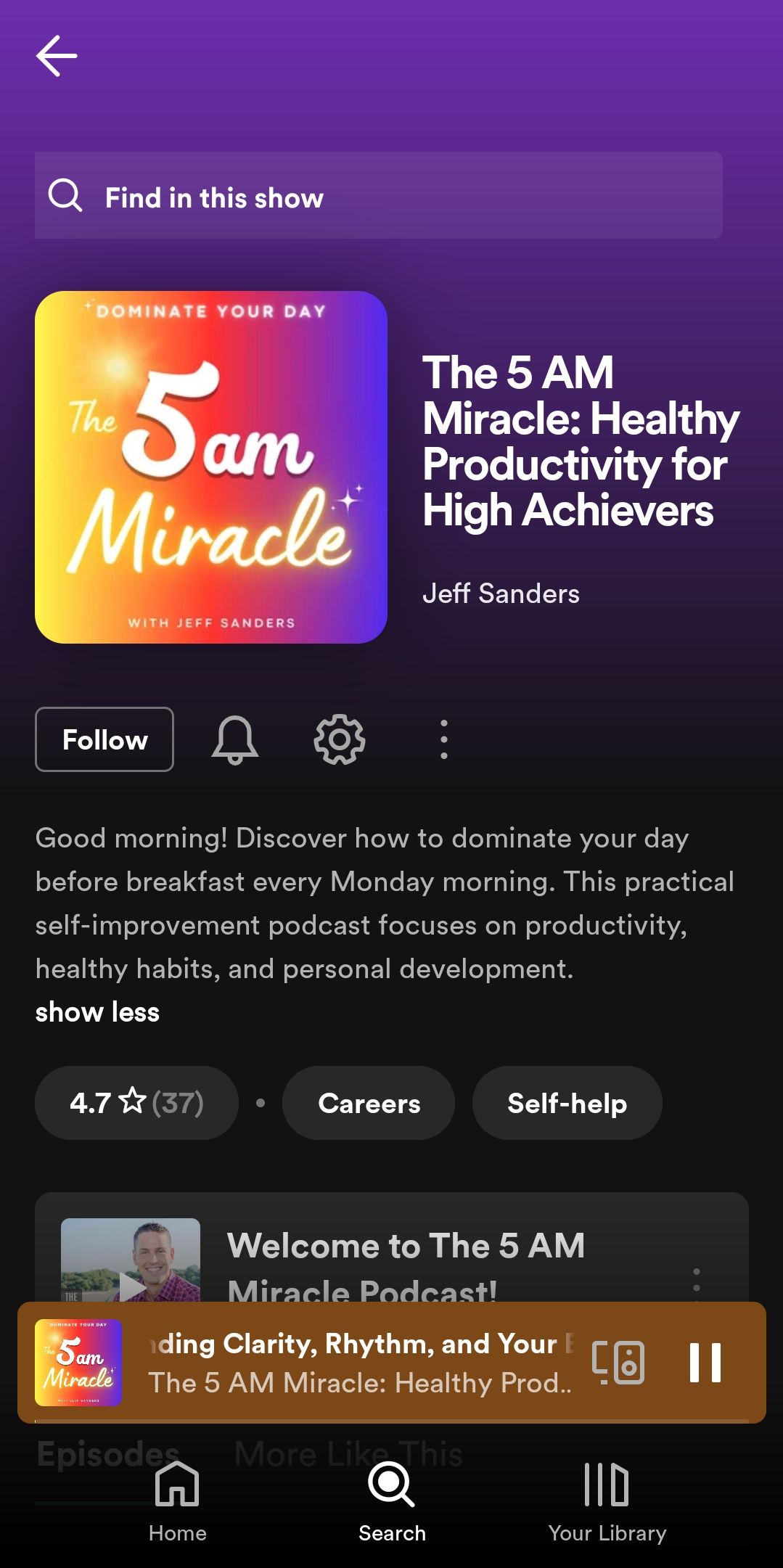 لیست قسمت های پادکست 5 صبح Spotify