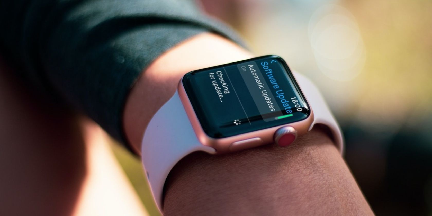 Apple Watch Software Update on a Wrist