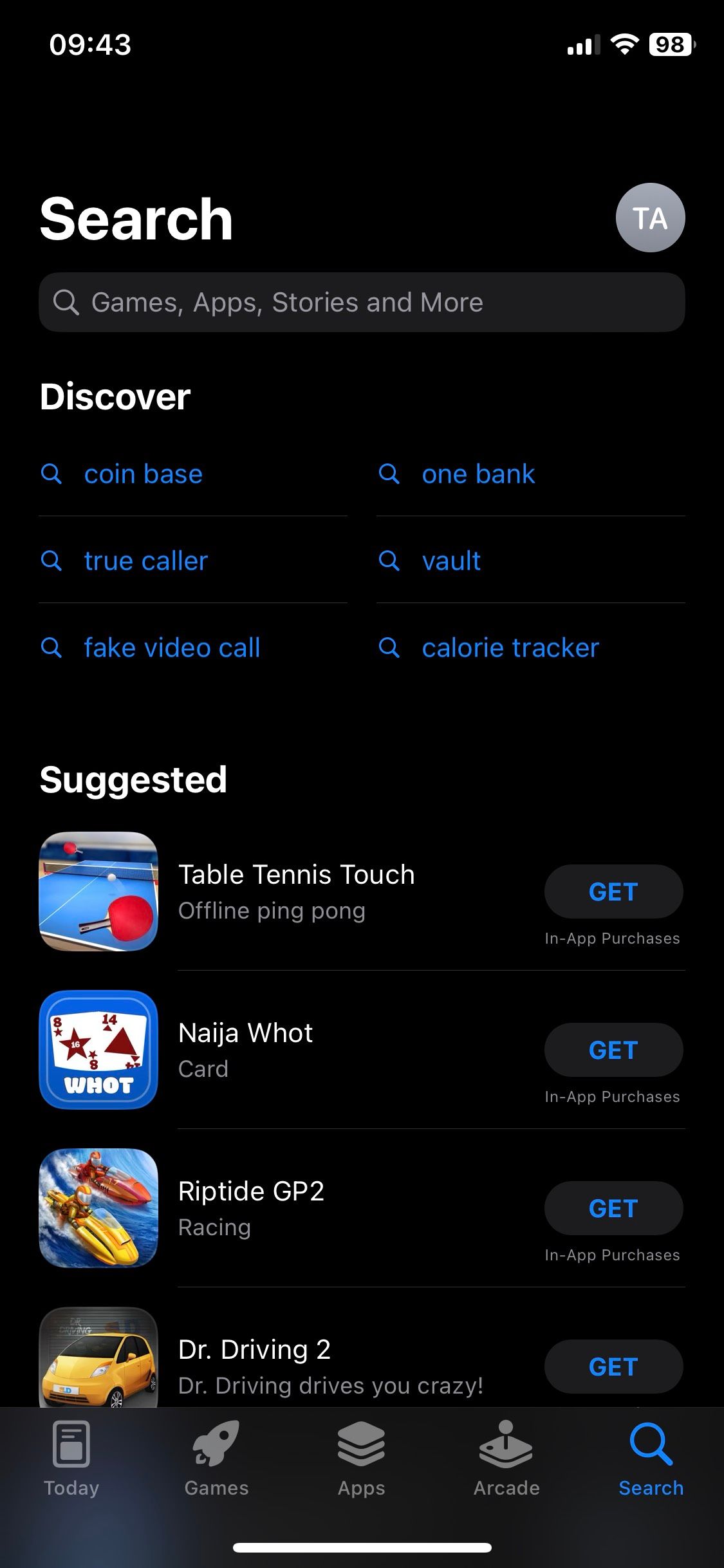 جستجوی فروشگاه App