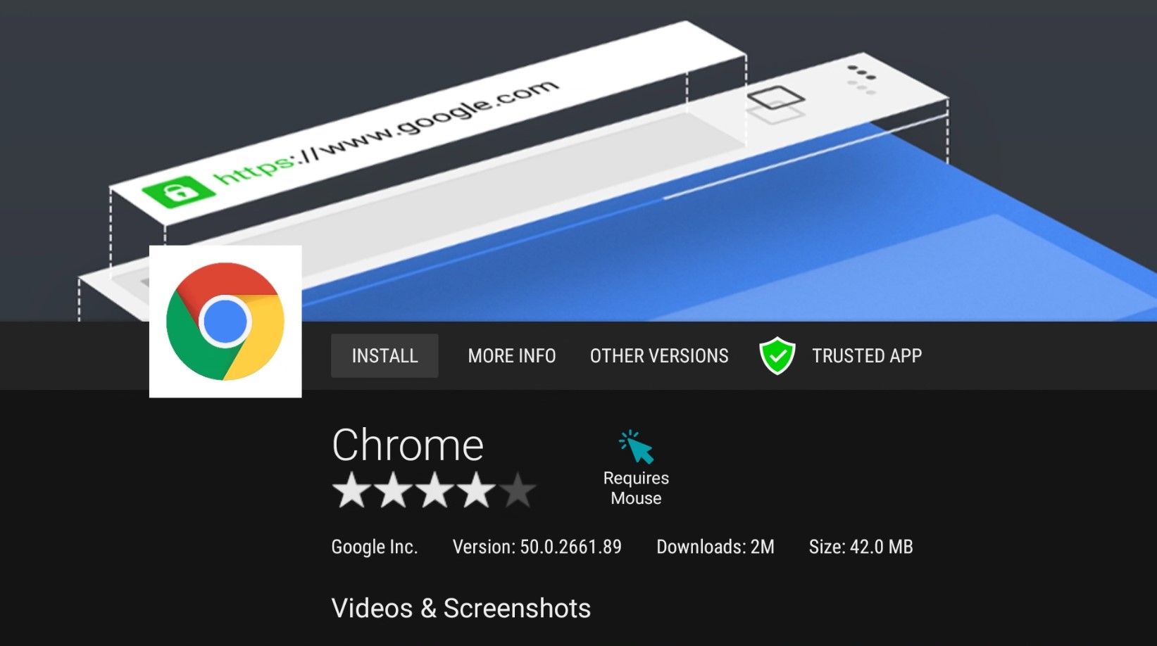 Chrome on Aptoide TV
