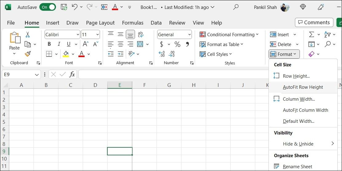 Tự động điều chỉnh chiều cao hàng trong Excel