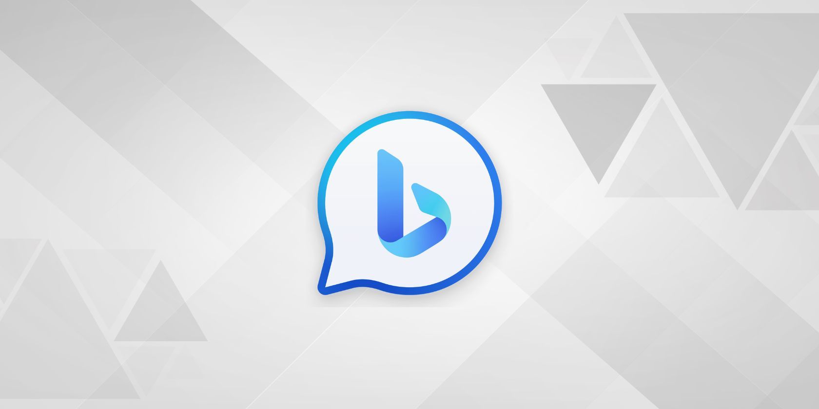 Logotipo do Bing Chat com fundo abstrato branco