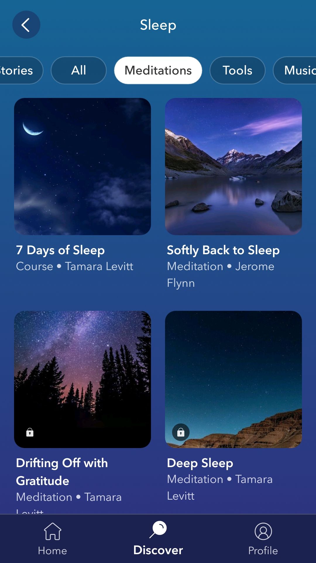 Calm sleep meditation app