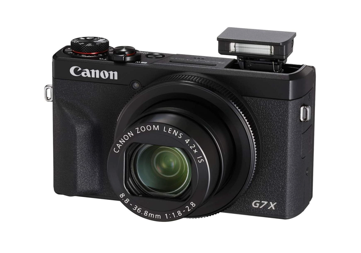 A Canon Powershot G7 X Mark III point-and-shoot camera