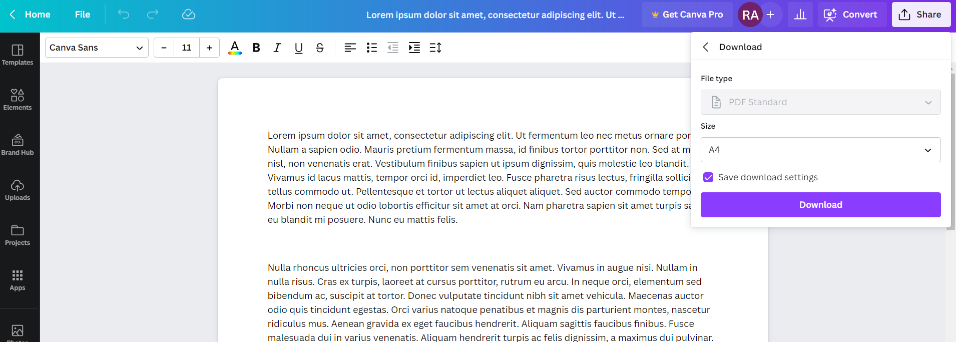 Canva Docs File Format