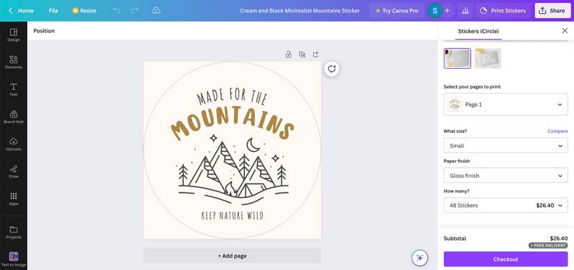 How to Create and Print a Sticker Using Canva