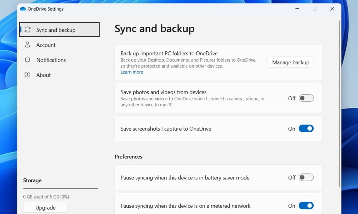 Проверьте хранилище OneDrive