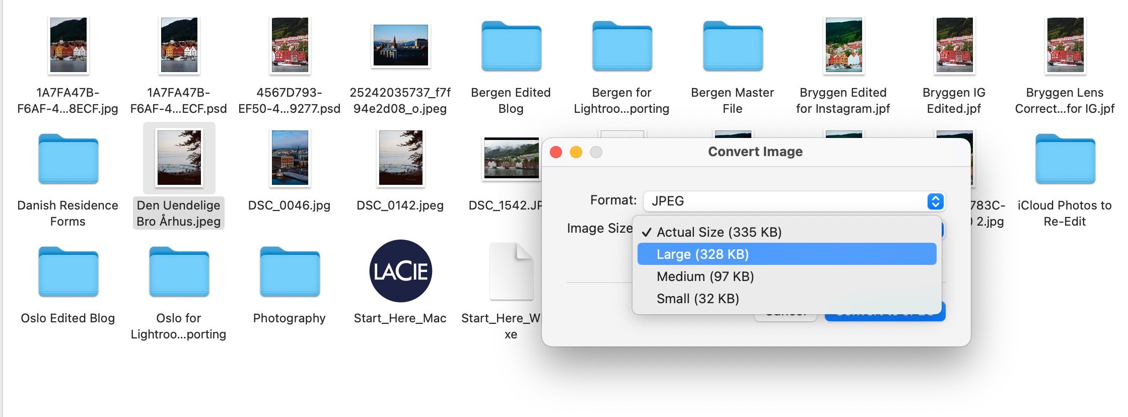Convert an image to JPEG on your Mac