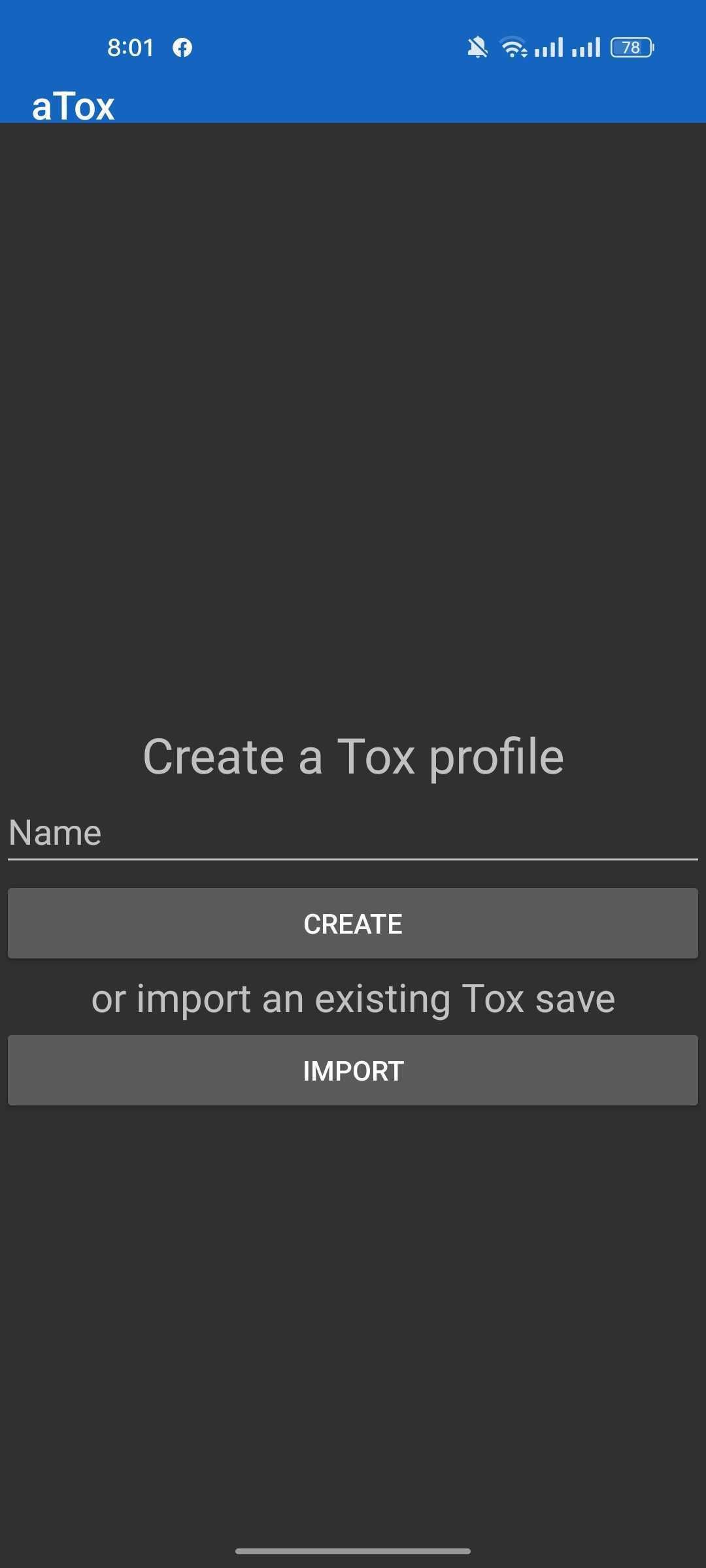 Create a Tox profile