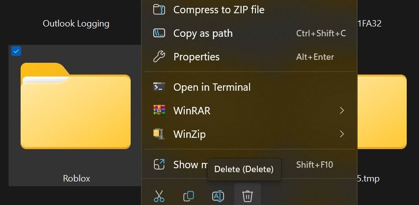 Hapus Folder Sementara Roblox di Folder Temp Windows