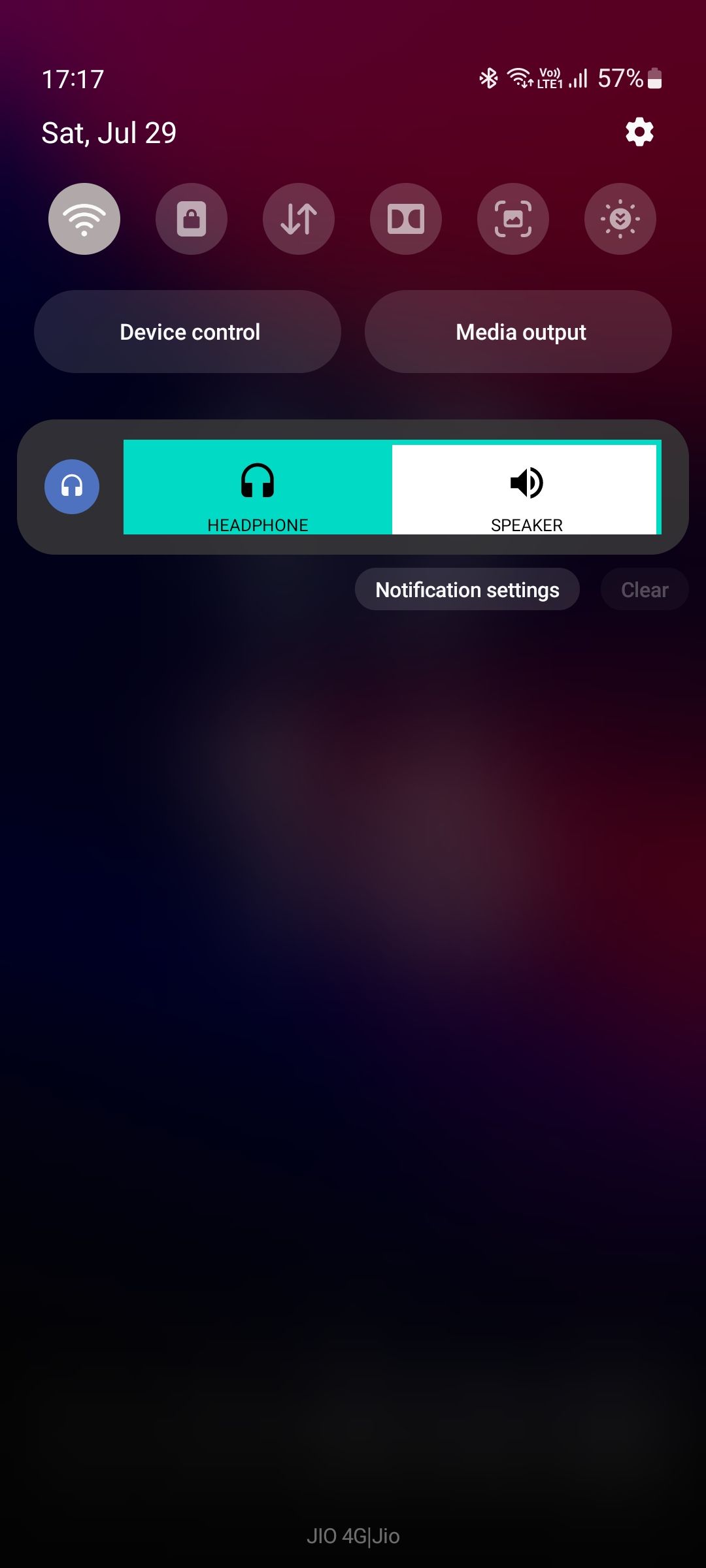 Disable Headphone app notification widget