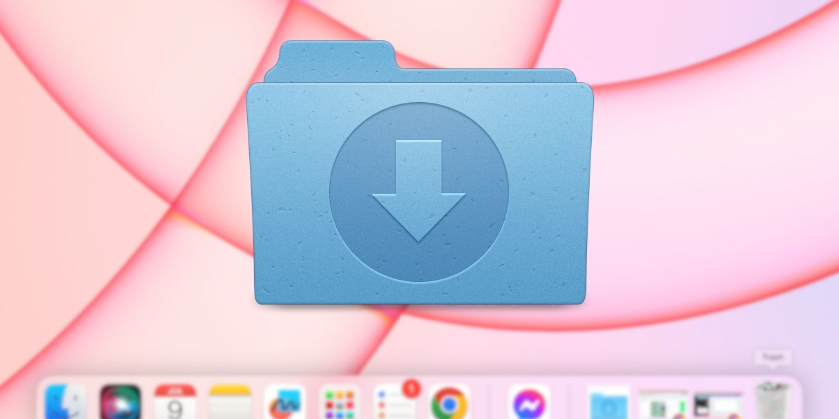 Downloads Folder Icon on the Homescreen of Mac