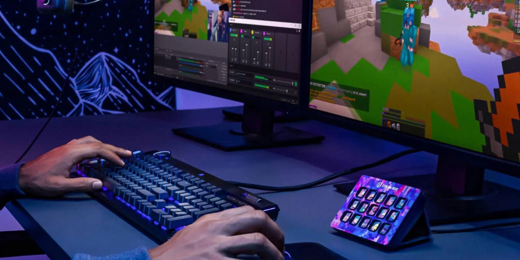 The Elgato Stream Deck XL in a professional gaming setup