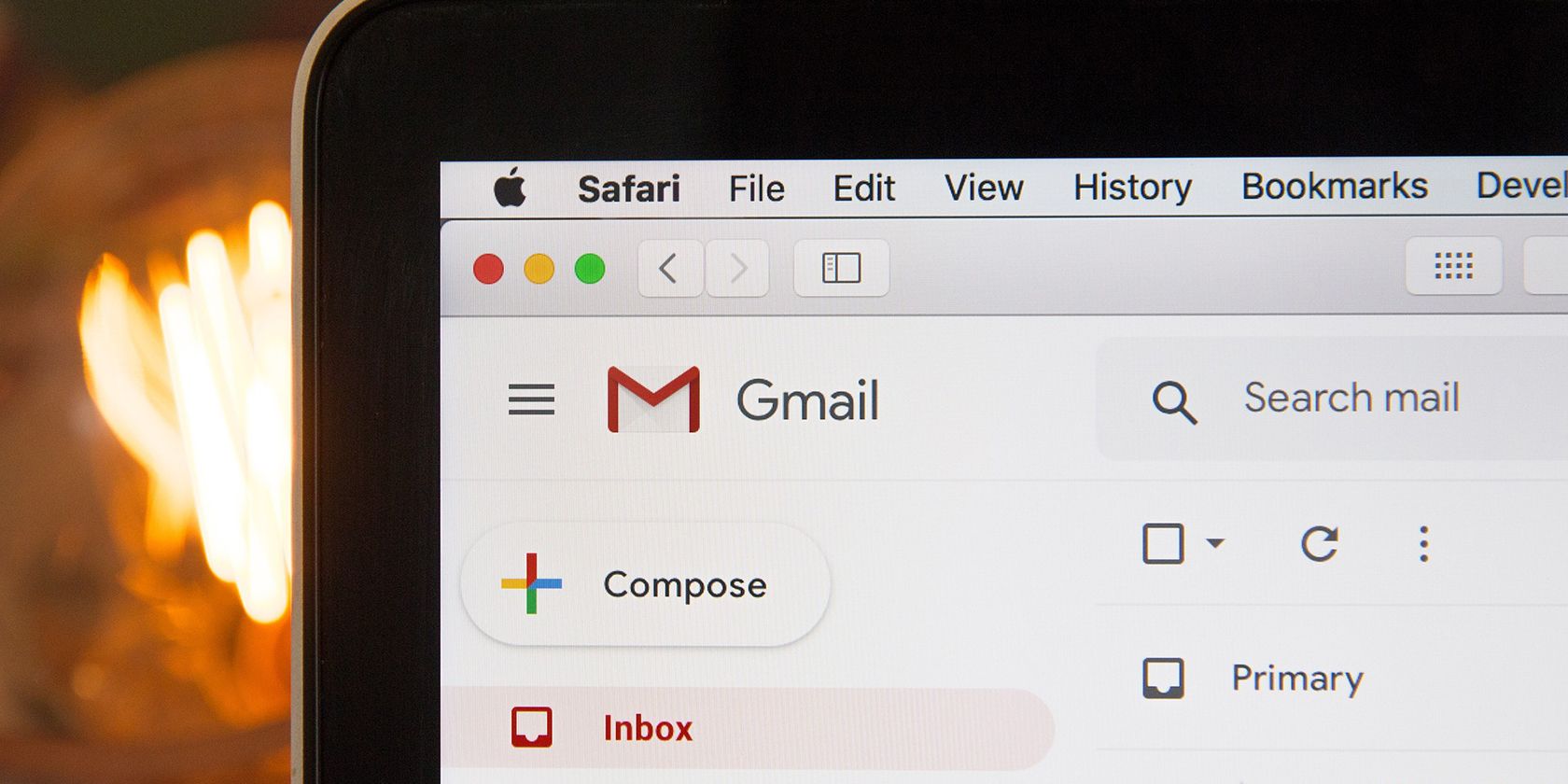 gmail open on a laptop screen