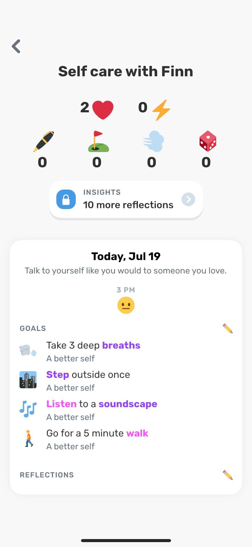 Finch-Care-reflection-page