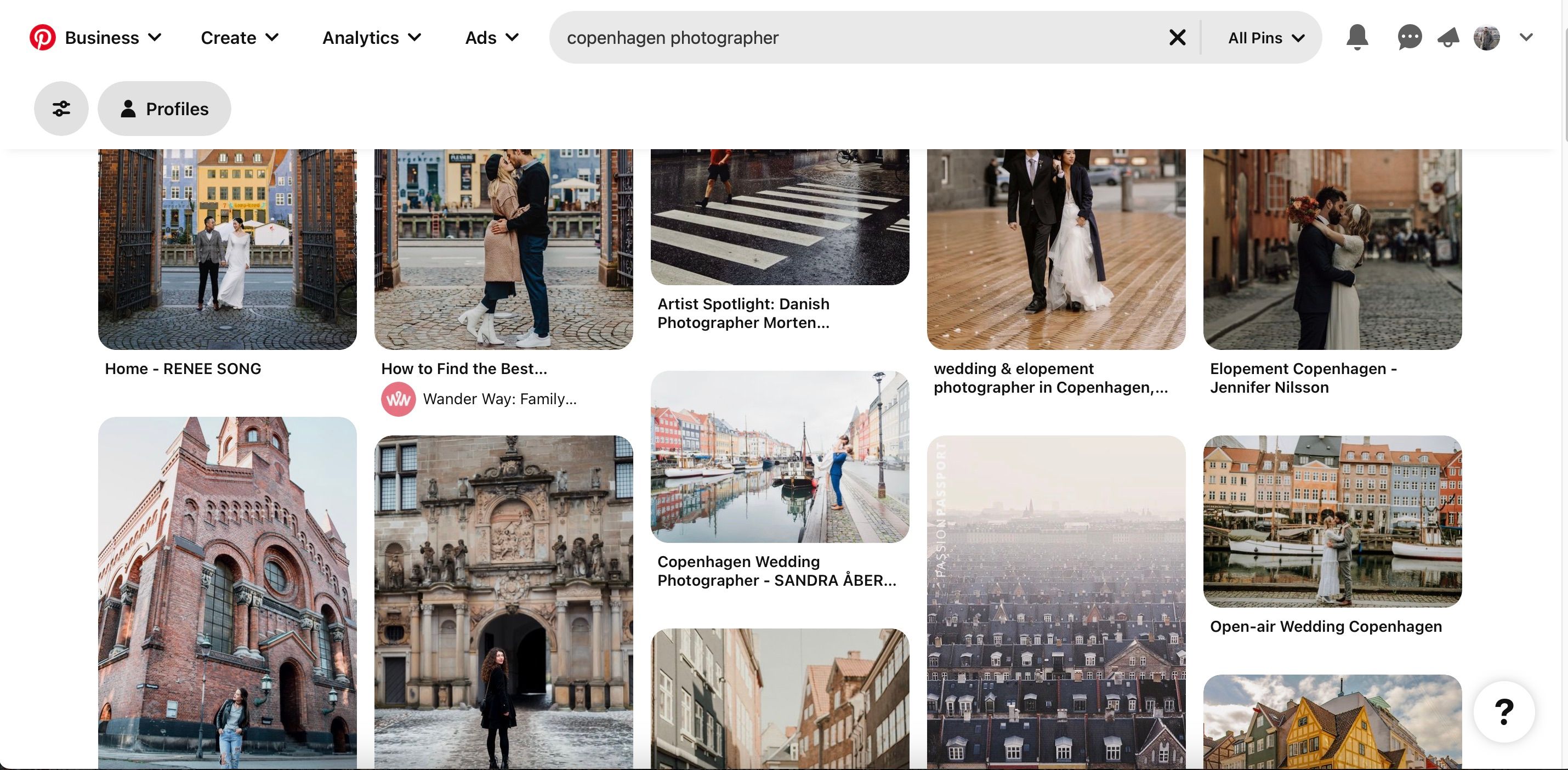 Search results on Pinterest for Copenhagen photographers