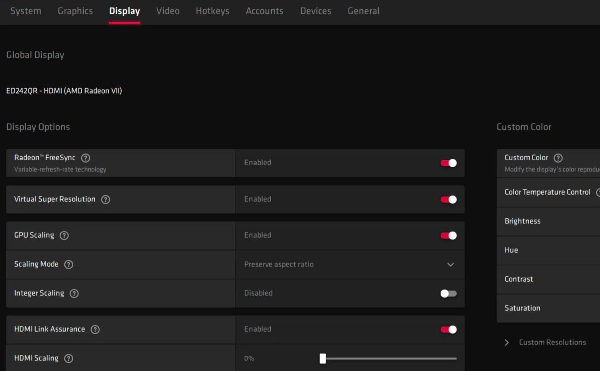 رفع Overscanning از طریق تنظیمات Radeon AMD