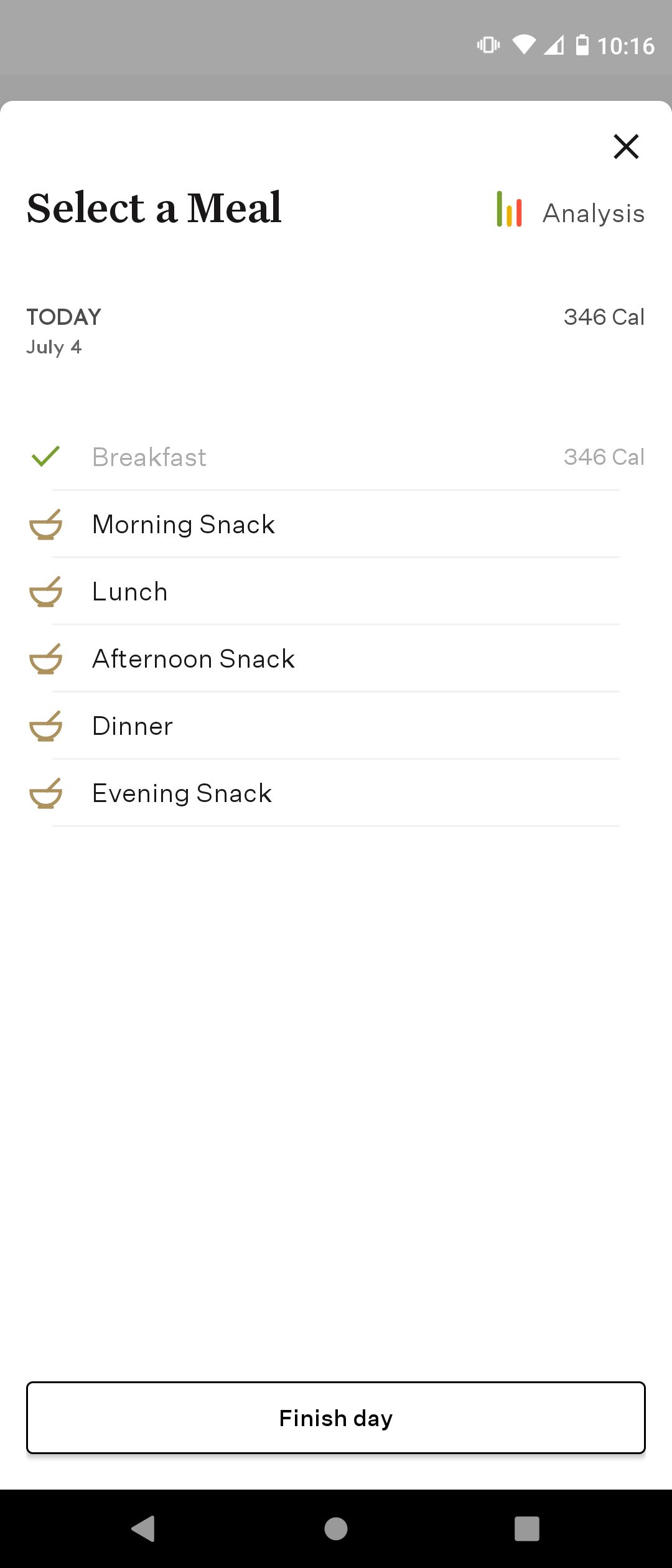 Food Diary and Analysis on Noom
