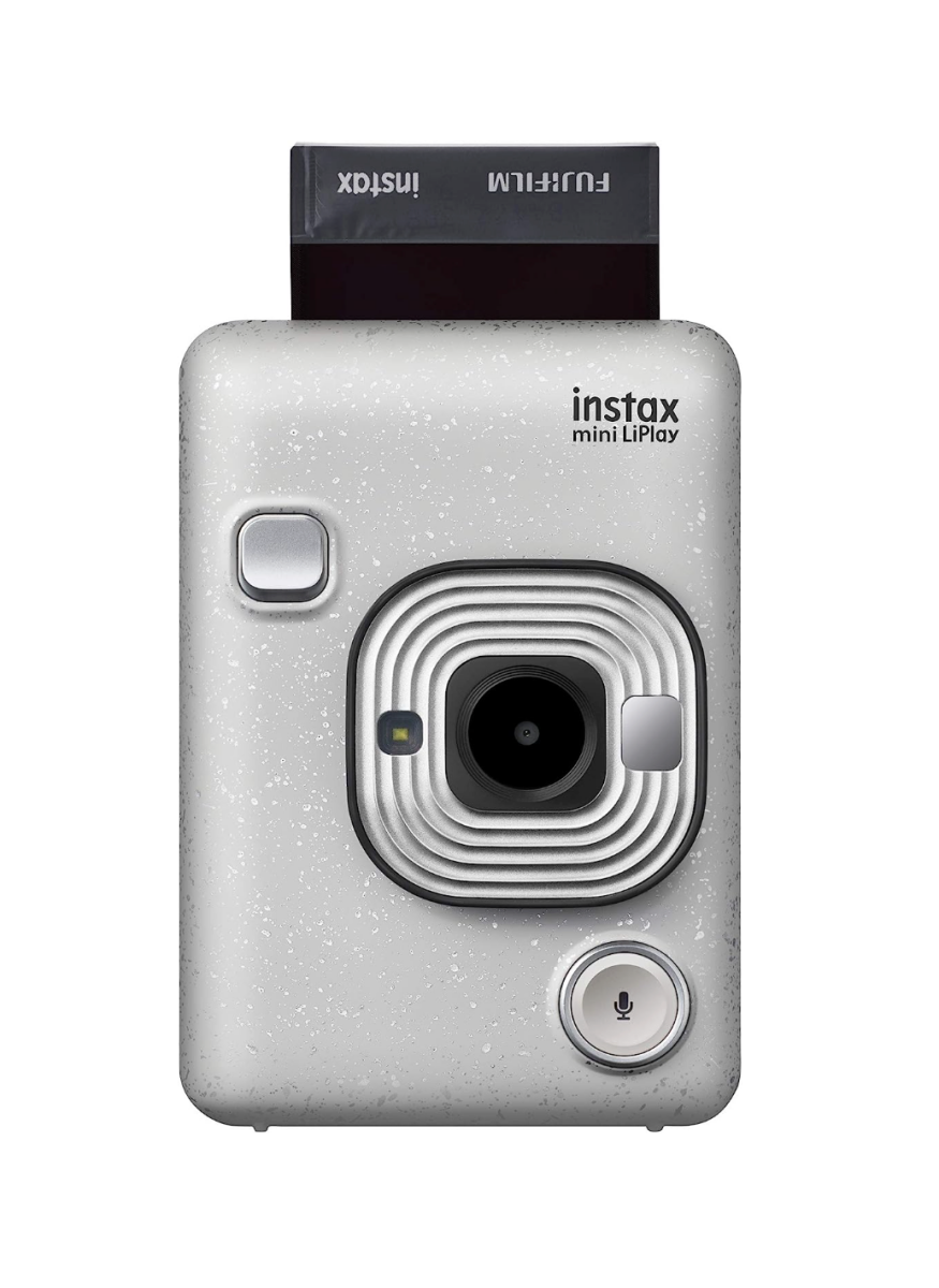 A Fujifilm Instax Mini Liplay instant camera