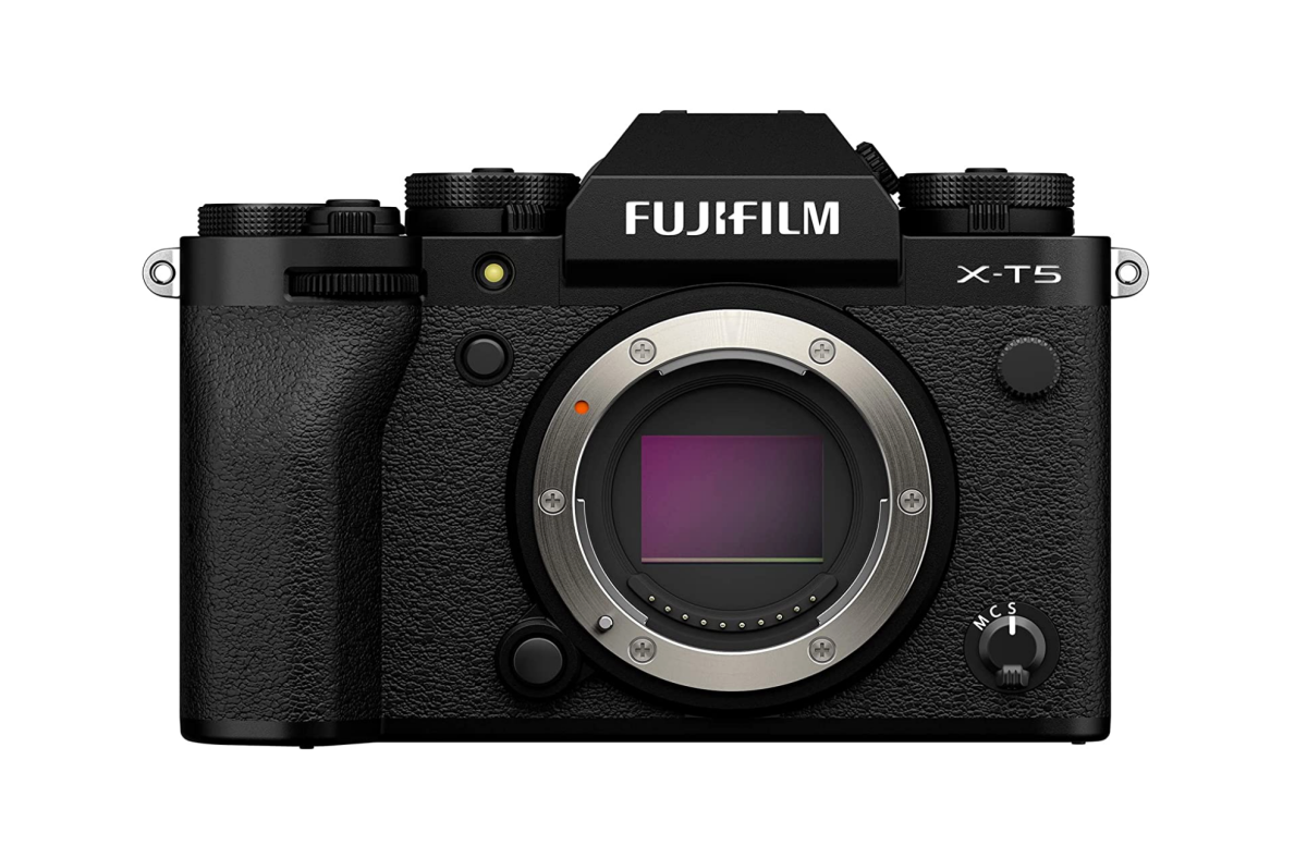 A Fujifilm X-T5 camera body