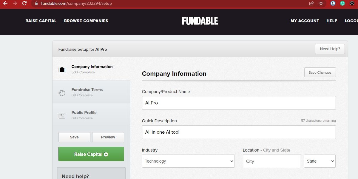 Fundable-chiến dịch-ra mắt trang