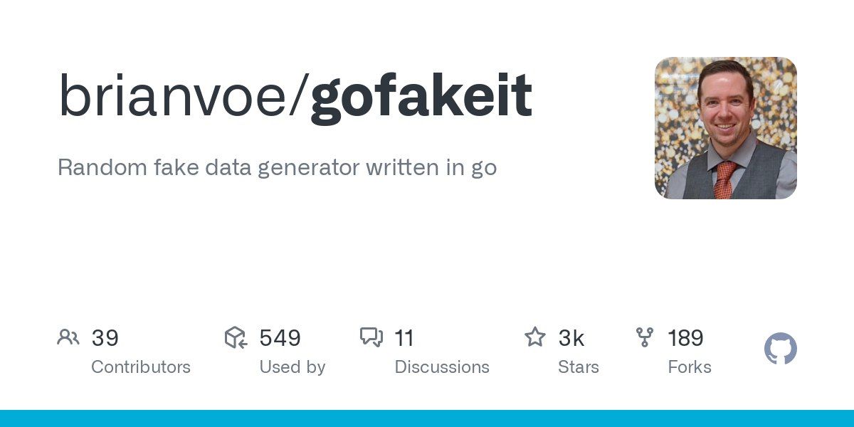 Imagem de visualização do GitHub do Gofakeit
