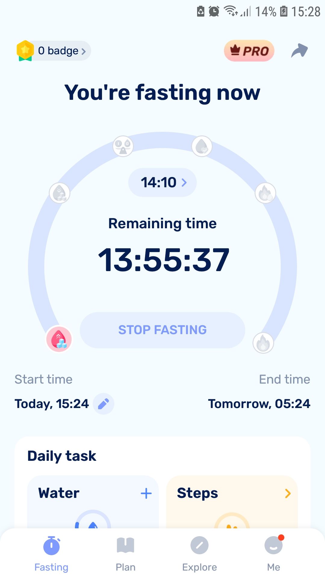 برنامه روزه متناوب GoFasting