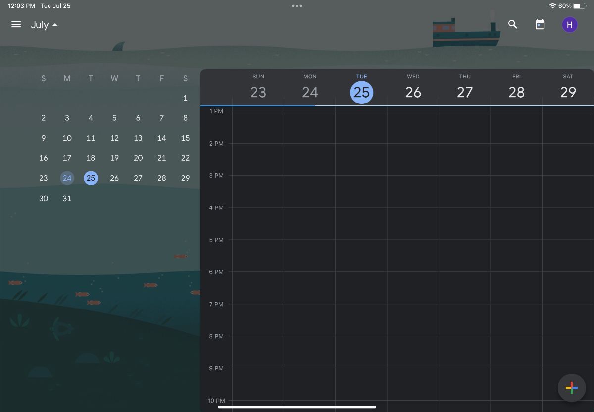 Google calendar for iPad