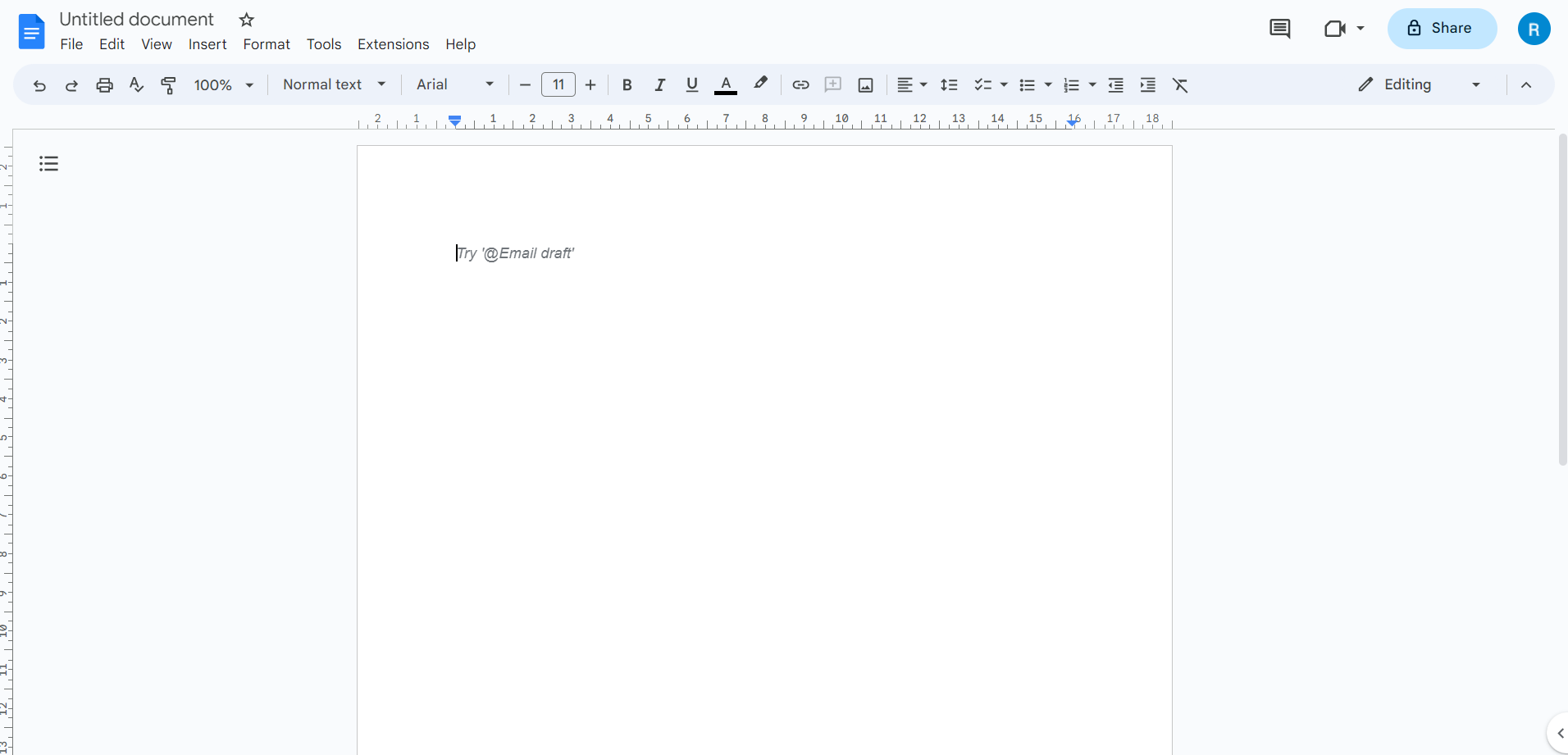 Google Docs UI