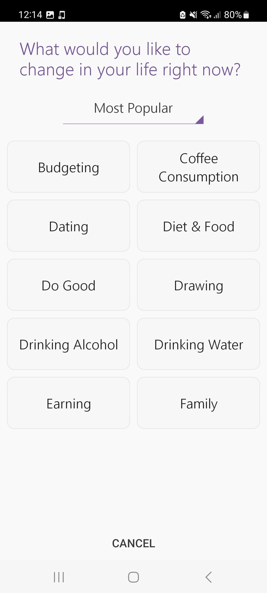 لیست عادات محبوب HabitBull