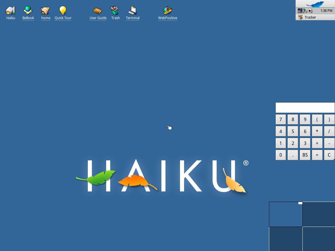 Haiku OS desktop
