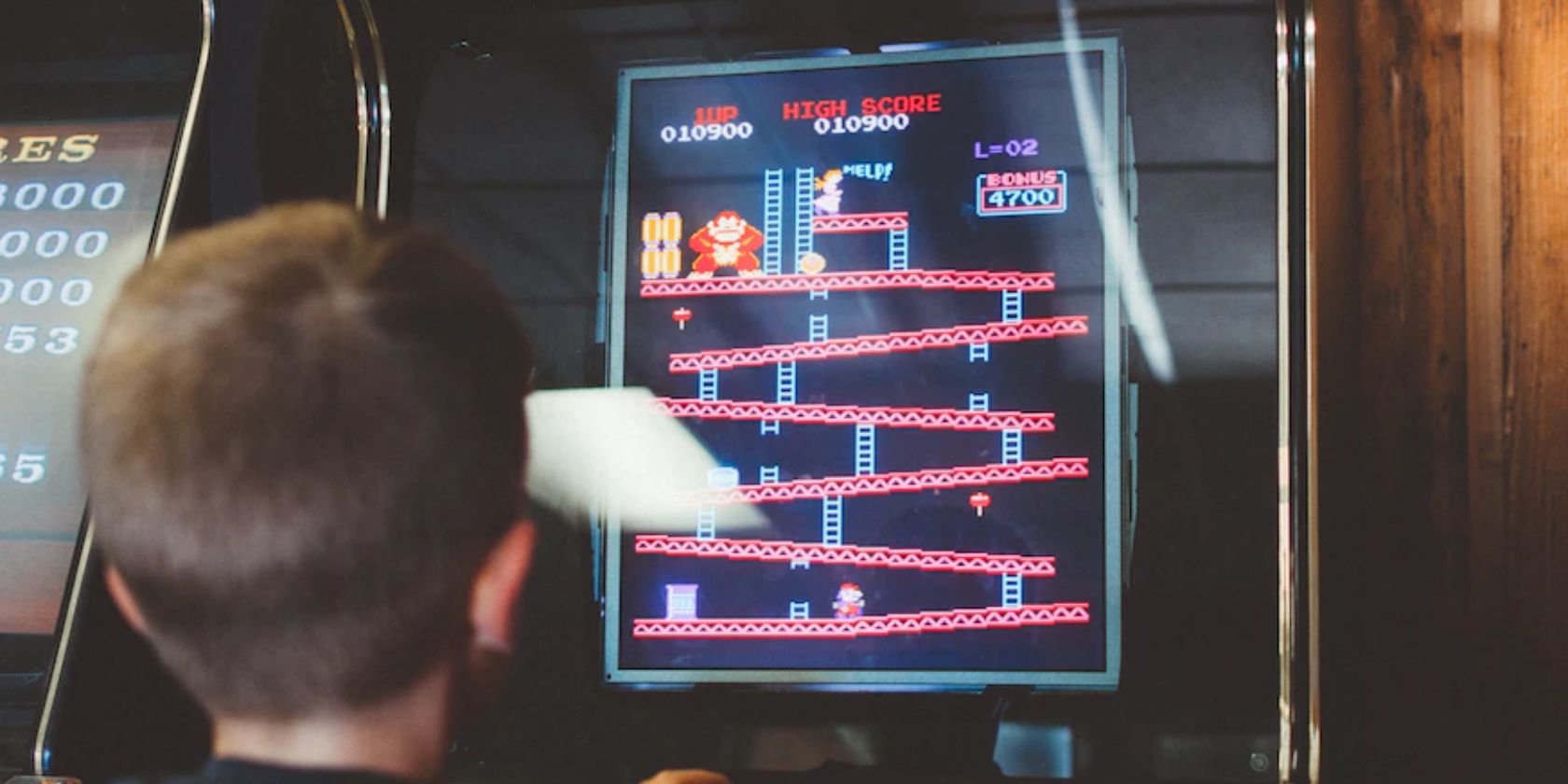 arcade game with health and score