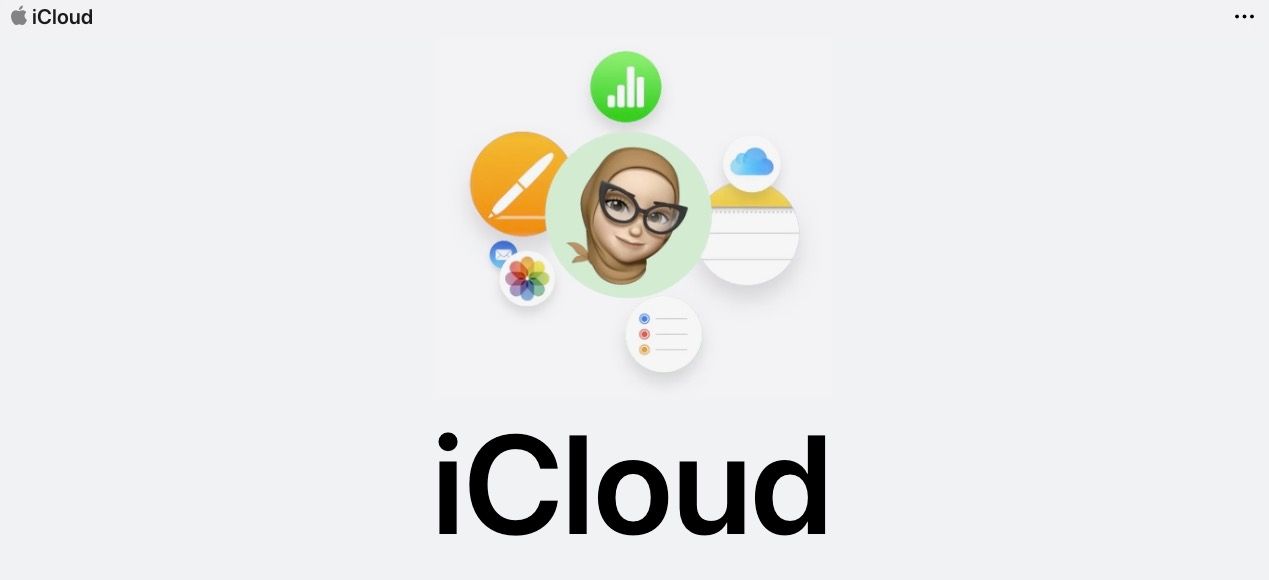 صفحه اصلی iCloud